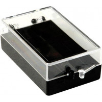 Plastic hinged box with transparent lid and black bottom - V5-11