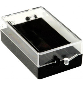 Boîte PS cristal ( 48 x 29 x 16 mm ) à charnière à boules V5-11