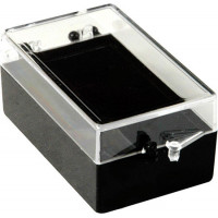 Boîte PS cristal à charnière à boules V5-12 transparente ( 49 x 30 x 21 mm )