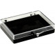 Plastic hinged box with transparent lid and black bottom - V5-14