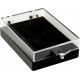 Plastic hinged box with transparent lid and black bottom - V5-15