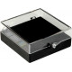 Plastic hinged box with transparent lid and black bottom - V5-21