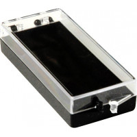 Plastic hinged box with transparent lid and black bottom - V5-22