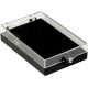 Plastic hinged box with transparent lid and black bottom - V5-23