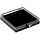 Plastic hinged box with transparent lid and black bottom - V5-24