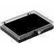 Plastic hinged box with transparent lid and black bottom - V5-27