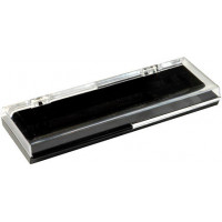 Plastic hinged box with transparent lid and black bottom - V5-37