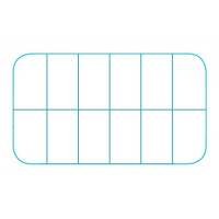 Boîte à compartiments V6-5 - dim : 71 x 55 x 13 mm - 12 cases