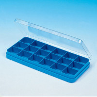Compartmented plastic box -  V9-14 - 18 Compartments