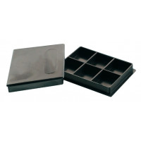 Crystal plastic box with compartments - ESD - V6-4 K (6 compartments )