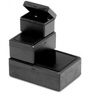 ESD box with hinged lid - V8-9 K - dim. 196 x 136 x 49 mm