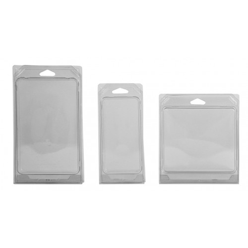 Sachet blister fermeture zip blanc et transparent de grande taille.