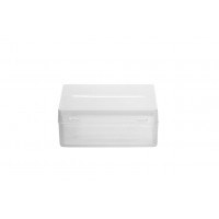 Polypropylene plastic box with hinged lid - V30-1