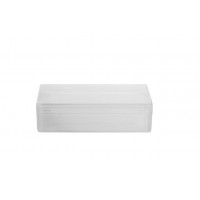 Polypropylene plastic box with hinged lid - V30-11