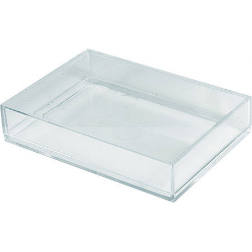 Boîte rectangulaire en verre avec couvercle en bois H7,90