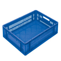 Ventilated plastic crate - CA 0104 - Blue - dim Ext 600 x 400 x 180 mm