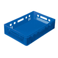 Ventilated plastic crate - CA 0137 - Blue - dim Ext 600 x 400 x 140 mm