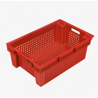caisse ajourée CA 0112 rouge dim Ext 600 x 400 x 200 mm