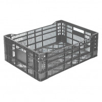 Ventilated plastic crate - CA 0152 grey