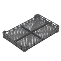 Ventilated plastic crate - CA 0119 grey