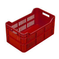 Ventilated plastic crate - CA 0121 red