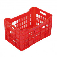 Ventilated plastic crate - CA 0138 red