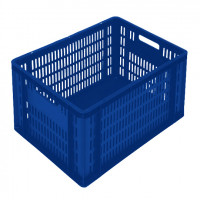 Ventilated plastic crate - CA0164 - Blue - dim Ext 600 x 400 x 300 mm
