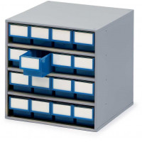 Rack 16 tiroirs bleus prof. 300 mm