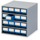 Rack 16 drawers - Blue - Depth 300mm