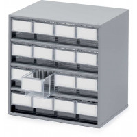 Rack 16 drawers - Transparent - Depth 400mm