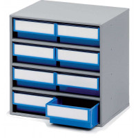 Rack 8 drawers blue - Depth 300mm