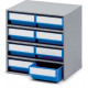 Rack 8 drawers blue - Depth 300mm