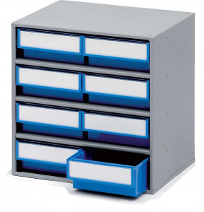 Fixed storage unit for dividable storage boxes