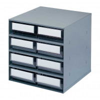 Rack 8 drawers transparent - Depth 300mm