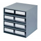 Rack 8 drawers - Transparent - Depth 400mm