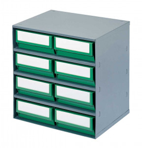 Rack 8 drawers - Green- Depth 400mm