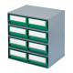 Rack 8 drawers - Green- Depth 400mm