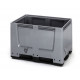 Solid plastic pallet container with 3 skids - BBG 1208K