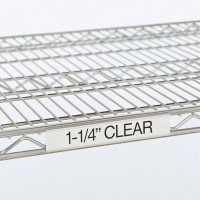PE-IND label holder for chrome-plated steel wire shelving