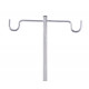 Stainless steel infusion stand - 2 stainless steel U hooks - nylon base
