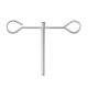Stainless steel infusion stand - 2 stainless steel safety hooks - stainless steel base