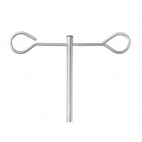Stainless steel serums stand - 2 stainless steel safety hooks - nylon base