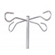 Stainless steel infusion stand - 4 stainless steel safety hooks - stainless steel base