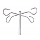 Stainless steel serum stand - 4 stainless steel hooks Safety - nylon base