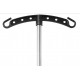 Stainless steel infusion stand - 2 nylon hooks Safety - nylon base