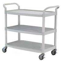 Chariot polyvalent gris clair - 3 plateaux - 1100 x 520 x H1020 mm