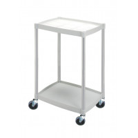 Chariot polyvalent gris clair - 2 plateaux - 485 x 365 x H750 mm