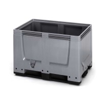 Solid plastic pallet container with 3 skids - BBG 1208K