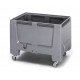 Solid plastic pallet container with 4 wheels - BBG 1208R