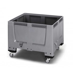 Solid pallet container with 4 wheels - BBG 1210R